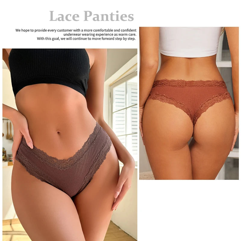 Women Lace Cotton Panties