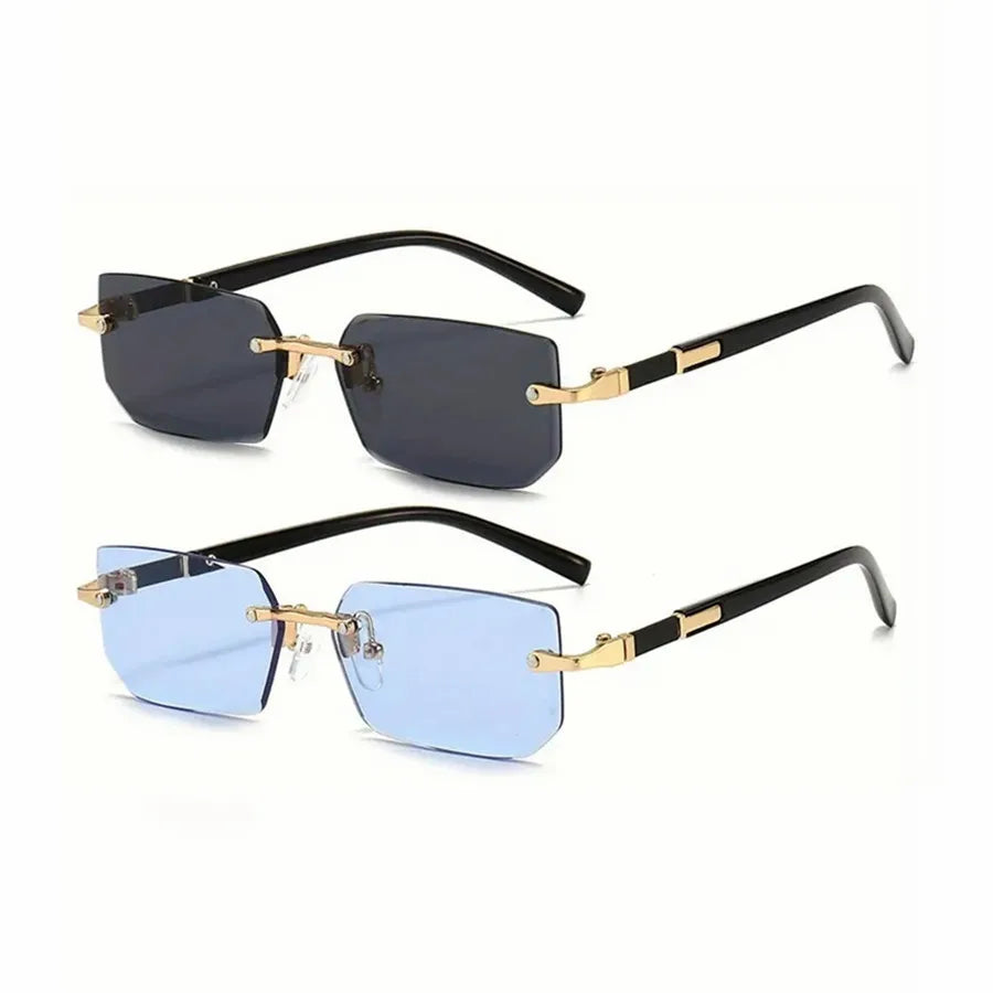 Rimless Rectangular Sunglasses