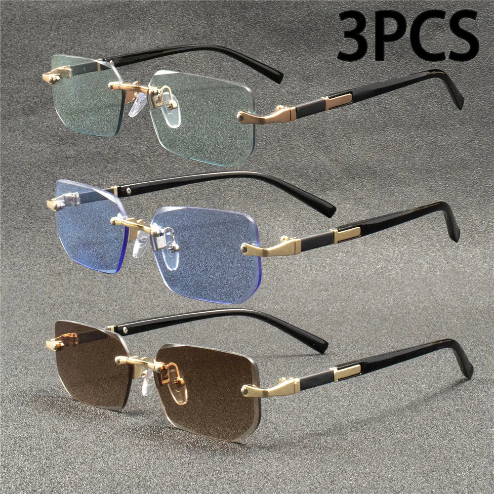 Rimless Rectangular Sunglasses
