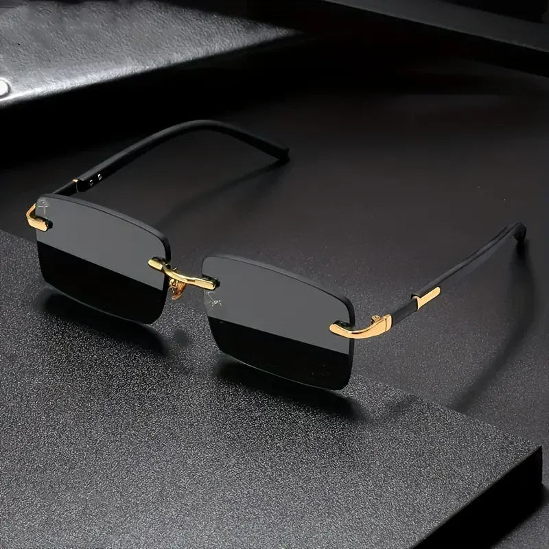 Rimless Rectangular Sunglasses