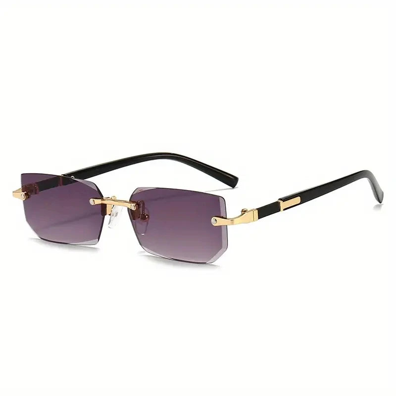 Rimless Rectangular Sunglasses