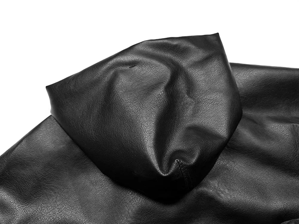 Men's High Street Black Leather Coat